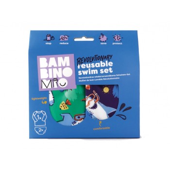 BAMBINO MIO Sada na plávanie 3ks (tričko + plavky 2ks), OEKO-TEX® Standard 100, Sand, 9-12 kg 1-2r