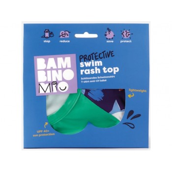 BAMBINO MIO Tričko detské do vody s rukávom, UPF 40+, Ocean, 9-12 kg -1-2 r