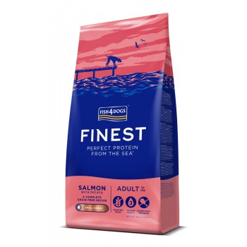 FISH4DOGS Granule malé pre dospelých psov Finest losos so zemiakmi 6kg, 1+