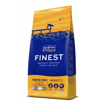 FISH4DOGS Granule veľké pre dospelých psov Finest biela ryba so zemiakmi 6kg, 1+