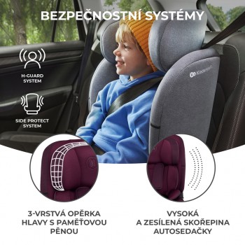 KINDERKRAFT Autosedačka Oneto3 i-Size 76-150cm + Isofix Cherry pearl