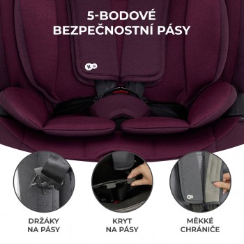 KINDERKRAFT Autosedačka Oneto3 i-Size 76-150cm + Isofix Cherry pearl