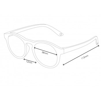 LITTLE KYDOO Okuliare slnečné Mirror Black UV 400, polarizačné 2-4 roky