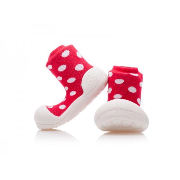 ATTIPAS Topánočky Polka Dot AD06 Red L veľ.21,5, 116-125 mm