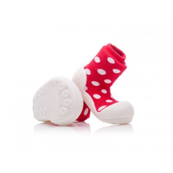 ATTIPAS Topánočky Polka Dot AD06 Red L veľ.21,5, 116-125 mm