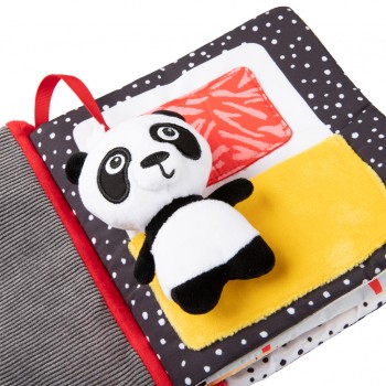 CANPOL BABIES Knižka senzorická zmyslová Panda BabiesBoo