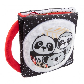 CANPOL BABIES Knižka senzorická zmyslová Panda BabiesBoo