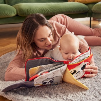 CANPOL BABIES Knižka senzorická zmyslová Panda BabiesBoo