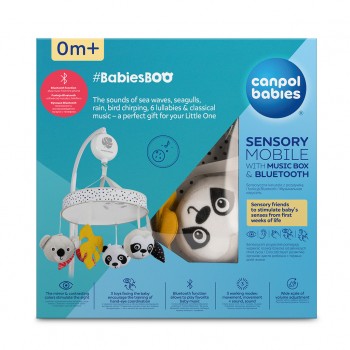 CANPOL BABIES Kolotoč senzorický plyšový s hracou skrinkou a Bluetooth BabiesBoo