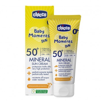 CHICCO Krém detský na opaľovanie s minerálmi SPF50+ 75ml, 0m+