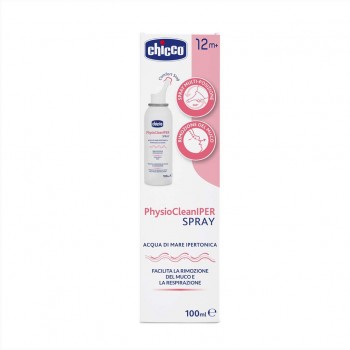 CHICCO Sprej do nosa hypertonický s morskou vodou PhysioCleanIPER na upchatý nos 100ml, 12m+