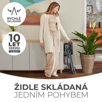 KINDERKRAFT Stolička jedálenská Foldee Pink