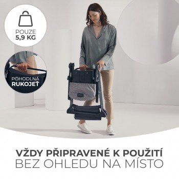 KINDERKRAFT Stolička jedálenská Foldee Pink