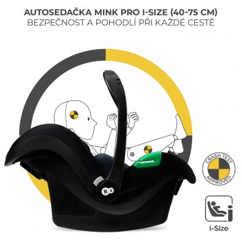 KINDERKRAFT Kočík kombinovaný Moov 2 3v1 Pure Black - penové kolesá