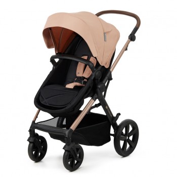 KINDERKRAFT Kočík kombinovaný Moov 2 3v1 Sand Beige - penové kolesá