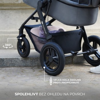 KINDERKRAFT Kočík kombinovaný Moov 2 Air 3v1 Moonlight Grey