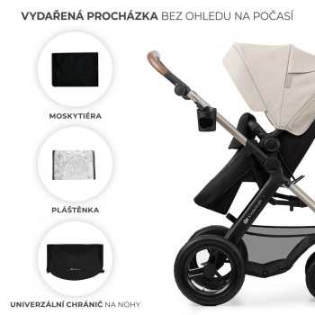 KINDERKRAFT Kočík kombinovaný Moov 2 Air 3v1 Moonlight Grey