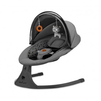 KINDERKRAFT Lehátko pohupujúce s melódiou 2v1 Lumi, do 9 kg, Premium Dark Grey