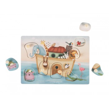 LITTLE DUTCH Puzzle skladacie so zvukom Noemova archa