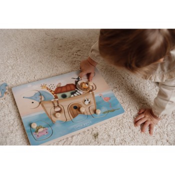 LITTLE DUTCH Puzzle skladacie so zvukom Noemova archa