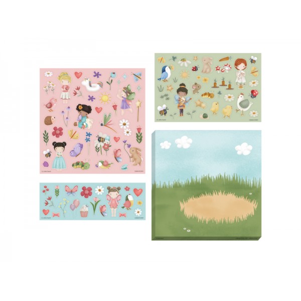 LITTLE DUTCH Sada so samolepkami Rosa & Friends