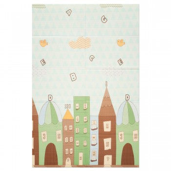 Obojstranná podložka hrubá mesto noc 180x120