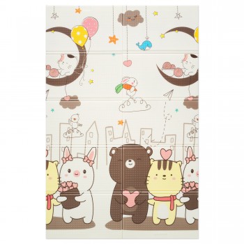 Obojstranná podložka hrubá mesto noc 180x120