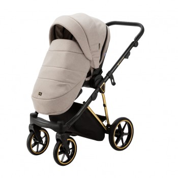 ADAMEX Kočík kombinovaný Belissa Special Edition Beige/Gold + KIDDY Evoluna i-size 2 + základňa