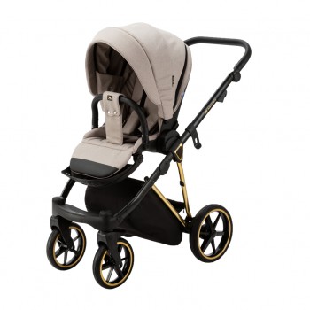 ADAMEX Kočík kombinovaný Belissa Special Edition Beige/Gold + KIDDY Evoluna i-size 2 + základňa