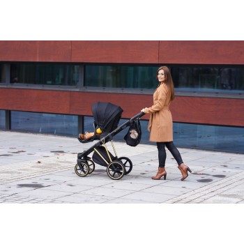 ADAMEX Kočík kombinovaný Belissa Special Edition Beige/Gold + KIDDY Evoluna i-size 2 + základňa