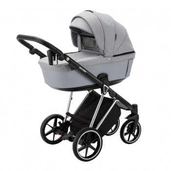 ADAMEX Kočík kombinovaný Belissa Special Edition Grey/Silver + KIDDY Evoluna i-size 2 + základňa