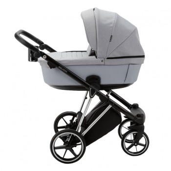 ADAMEX Kočík kombinovaný Belissa Special Edition Grey/Silver + KIDDY Evoluna i-size 2 + základňa