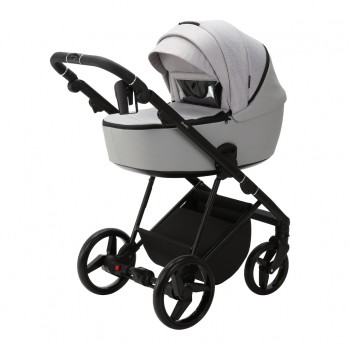 ADAMEX Kočík kombinovaný Blanc Standard Grey + KIDDY Evoluna i-size 2 + základňa