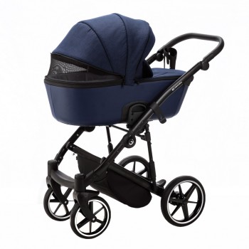 ADAMEX Kočík kombinovaný Mobi New Lux Blue + KIDDY Evoluna i-size 2 + základňa