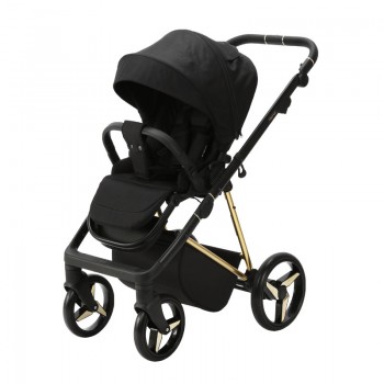 ADAMEX Kočík kombinovaný Quantum Special Edition Black/Gold + KIDDY Evoluna i-size 2 + základňa