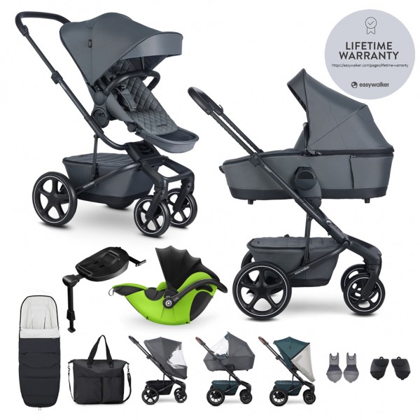 EASYWALKER Kočík kombinovaný Harvey⁵ Premium Mineral Grey XXL RWS + KIDDY Evoluna i-size 2