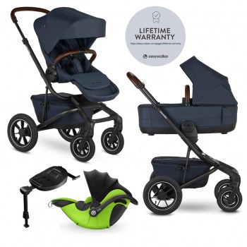 EASYWALKER Kočík kombinovaný Jimmey 2v1 Indigo Blue LITE AIR + KIDDY Evoluna i-size 2 + základňa