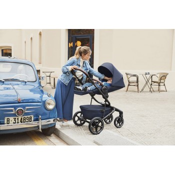 EASYWALKER Kočík kombinovaný Jimmey 2v1 Indigo Blue LITE AIR + KIDDY Evoluna i-size 2 + základňa