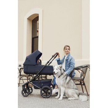 EASYWALKER Kočík kombinovaný Jimmey 2v1 Indigo Blue LITE AIR + KIDDY Evoluna i-size 2 + základňa