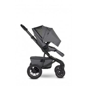 EASYWALKER Kočík kombinovaný Jimmey 2v1 Iris Grey LITE AIR + KIDDY Evoluna i-size 2 + základňa