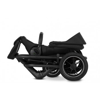 EASYWALKER Kočík kombinovaný Jimmey 2v1 Pepper Black LITE AIR + KIDDY Evoluna i-size 2 + základňa