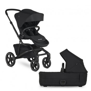 EASYWALKER Kočík kombinovaný Jimmey 2v1 Pepper Black LITE RWS + KIDDY Evoluna i-size 2 + základňa