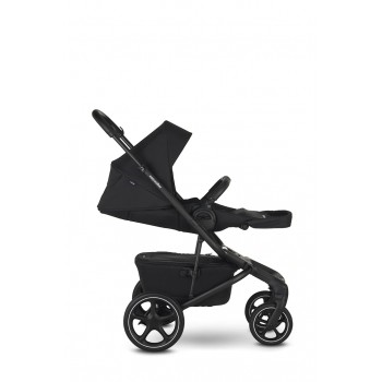 EASYWALKER Kočík kombinovaný Jimmey 2v1 Pepper Black LITE RWS + KIDDY Evoluna i-size 2 + základňa