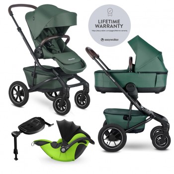 EASYWALKER Kočík kombinovaný Jimmey 2v1 Pine Green LITE AIR + KIDDY Evoluna i-size 2 + základňa