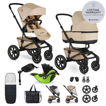 EASYWALKER Kočík kombinovaný Jimmey Sand Taupe XXL AIR + RWS + KIDDY Evoluna i-size 2 + základňa