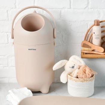 NATTOU Kôš na plienky Dropy Beige 27 cm