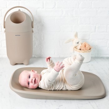 NATTOU Kôš na plienky Dropy Taupe 27 cm