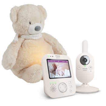 Philips AVENT Pestúnka detská video SCD891/26+NATTOU Uspávačik 4v1 Sleepy Bear Beige 0m++WW 60ks