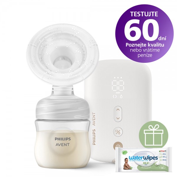 Philips AVENT Odsávačka materského mlieka elektrická nabíjacia SCF396/31+WW Soapberry 60ks