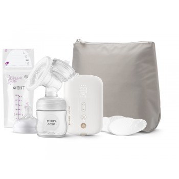 Philips AVENT Odsávačka materského mlieka elektrická nabíjacia SCF396/31+WW Soapberry 60ks